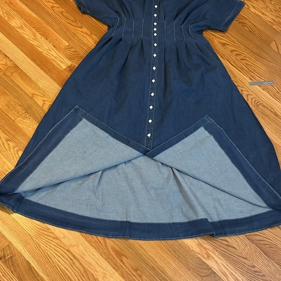 Anthropologie x Exquise The Tobie Button-Front Pleated Shirt Dress XL NWT READ - Picture 10 of 15